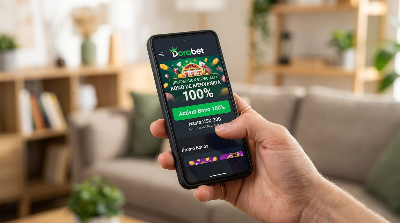 Panel donde el usuario activa a mano el 100% hasta USD 300 en Dorabet